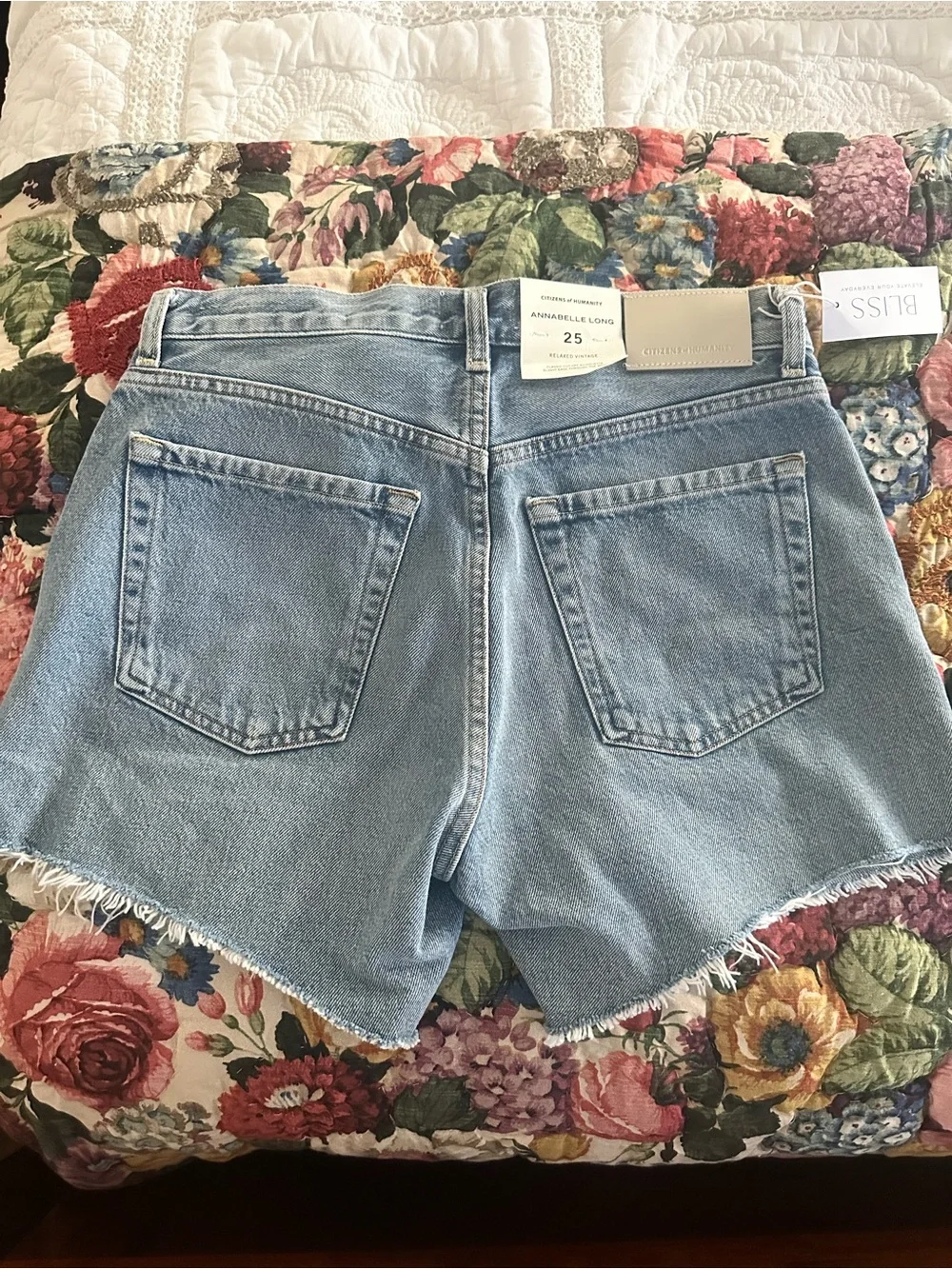 Citizens of Humanity Light Wash Denim Cutoff Shorts Annabelle long short NWT